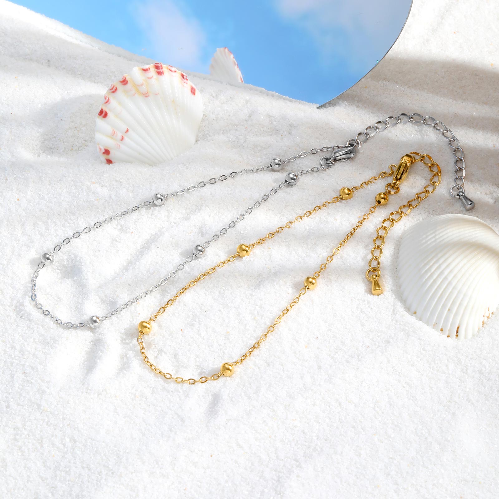 Stainless Steel Beaded Chain A - Jc Jewelry & Watches Photos 评论和价格